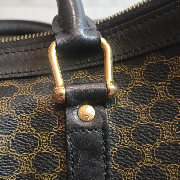 CELINE Macadam Coated Canvas Boston Bag - Picture 5 of 16